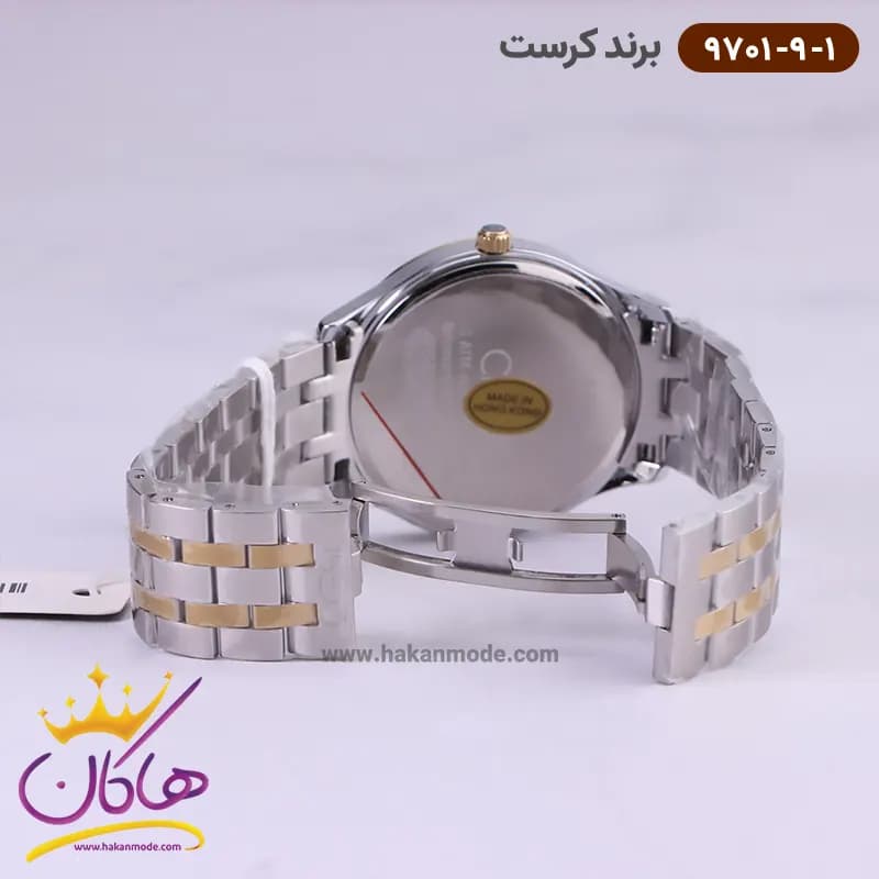 ساعت مچی ست کرست فلزی نقره ای مدل crest 6701/9 زنانه و مردانه — تصویر ۵