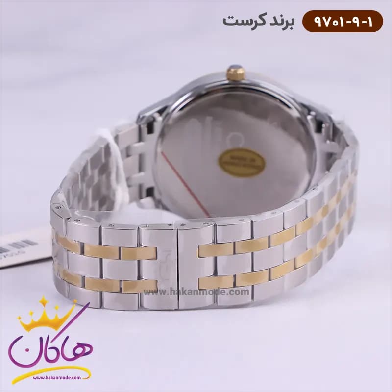 ساعت مچی ست کرست فلزی نقره ای مدل crest 6701/9 زنانه و مردانه — تصویر ۴