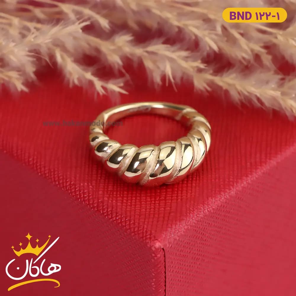 انگشتر استیل زنانه مدل صدف | 122/1 bnd