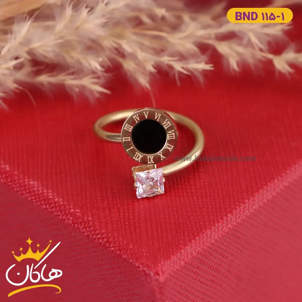 انگشتر استیل زنانه نگین بولگاری | 115/1 bnd