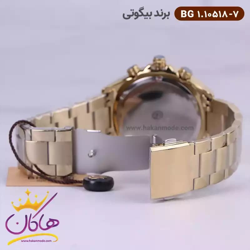 ساعت بیگوتی مردانه فلزی طلایی کد BG.1.10518-7 — تصویر ۳