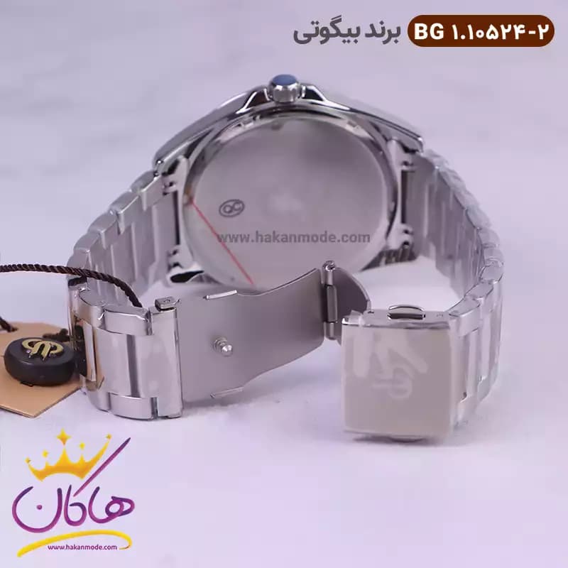 ساعت مچی بیگوتی مردانه فلزی فول تایم صفحه مشکی کد BG.1.10524-2 — تصویر ۳