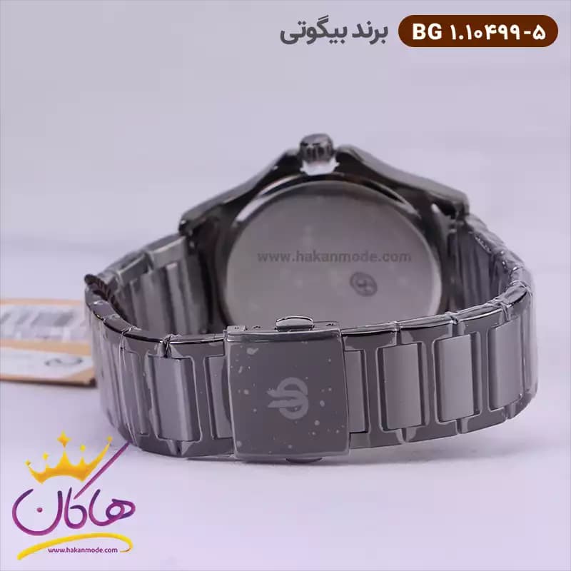 ساعت بیگوتی مردانه فلزی فول تایم صفحه مشکی کد BG.1.10499-5 — تصویر ۴