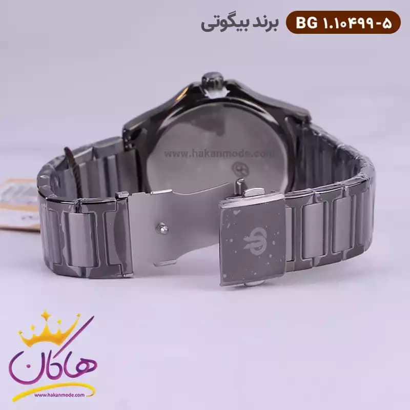 ساعت بیگوتی مردانه فلزی فول تایم صفحه مشکی کد BG.1.10499-5 — تصویر ۳