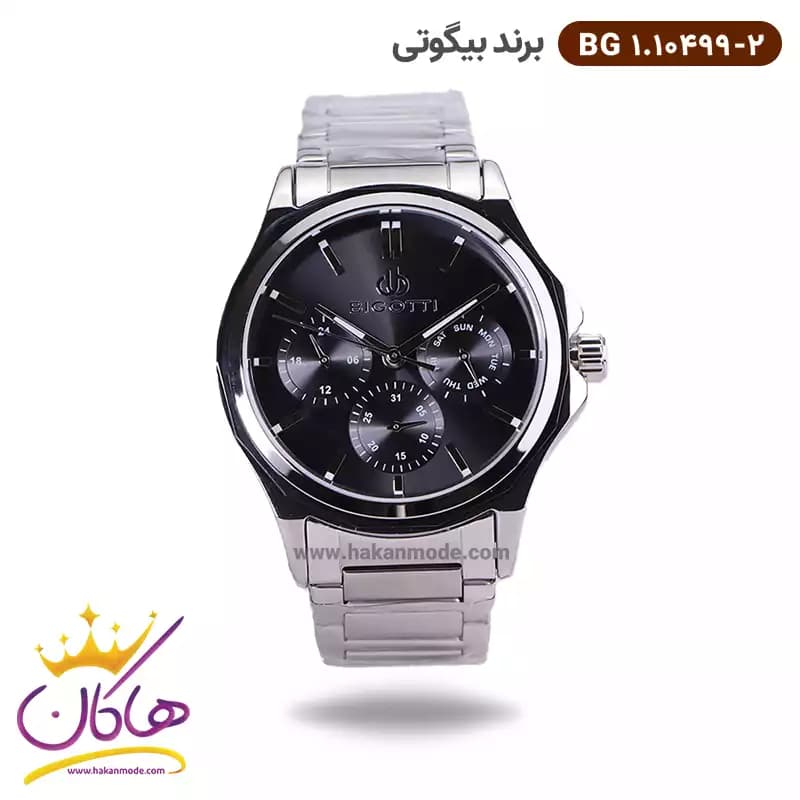 ساعت بیگوتی مردانه فلزی فول تایم سه موتوره کد BG.1.10499-2