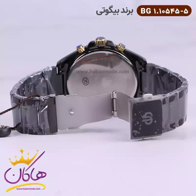 ساعت مچی بیگوتی مردانه فلزی مشکی فول تایم کد BG.1.10545-2 — تصویر ۳