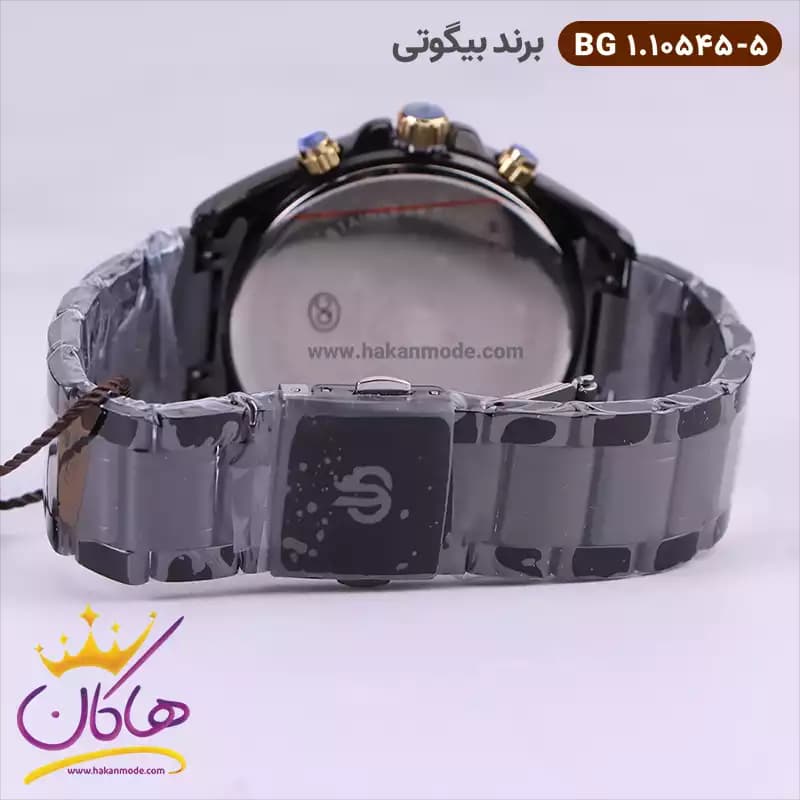 ساعت مچی بیگوتی مردانه فلزی مشکی فول تایم کد BG.1.10545-2 — تصویر ۴