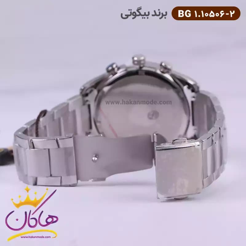 ساعت بیگوتی مردانه فلزی صفحه قهوه ای کد BG.1.10506-2 سه موتوره — تصویر ۳