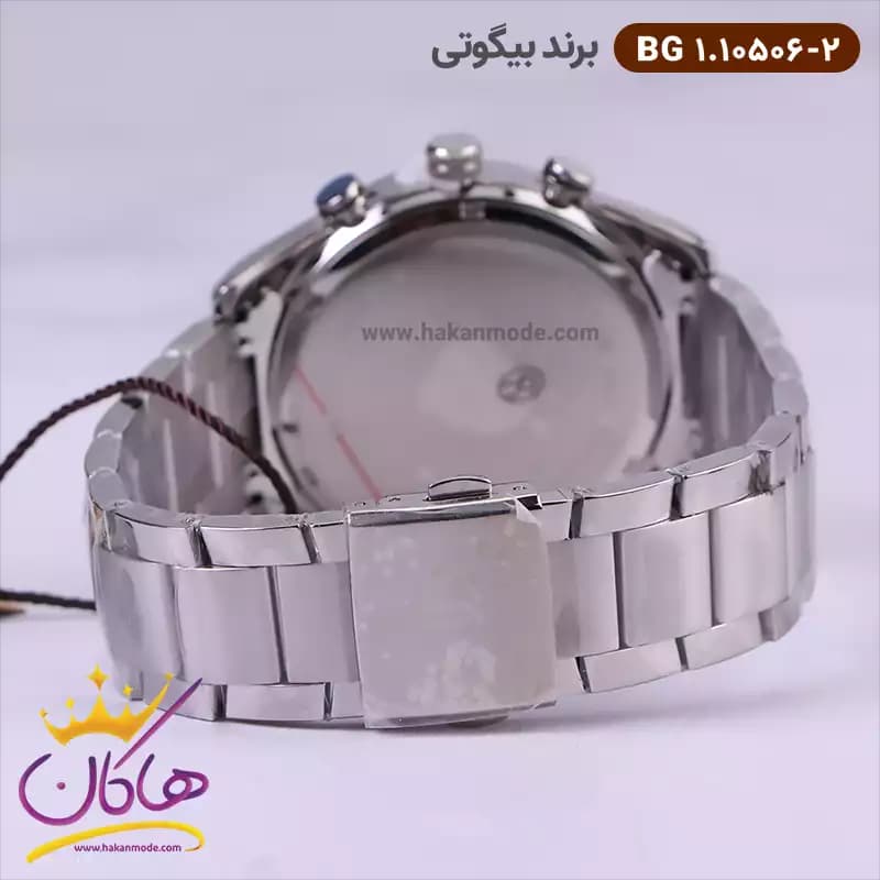 ساعت بیگوتی مردانه فلزی صفحه قهوه ای کد BG.1.10506-2 سه موتوره — تصویر ۴