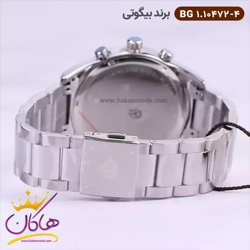 ساعت بیگوتی مردانه فلزی صفحه شامپاینی کد BG.1.10472-4 سه موتوره — تصویر ۴