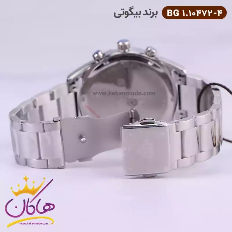 ساعت بیگوتی مردانه فلزی صفحه شامپاینی کد BG.1.10472-4 سه موتوره — تصویر ۳