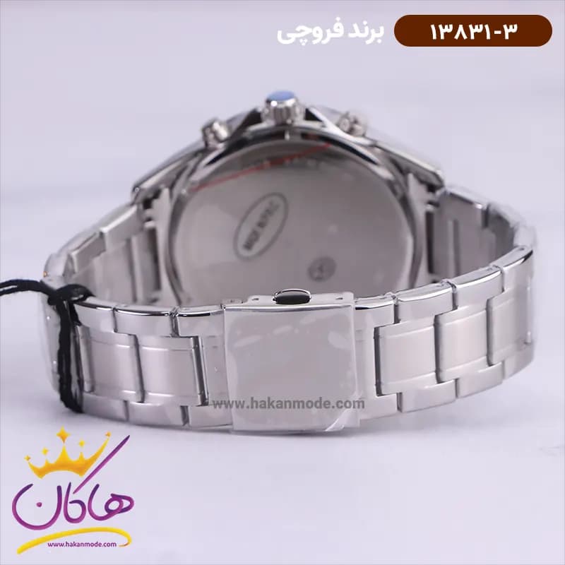 ساعت فروچی مردانه فلزی نقره ای سه موتوره 13831/3 — تصویر ۴