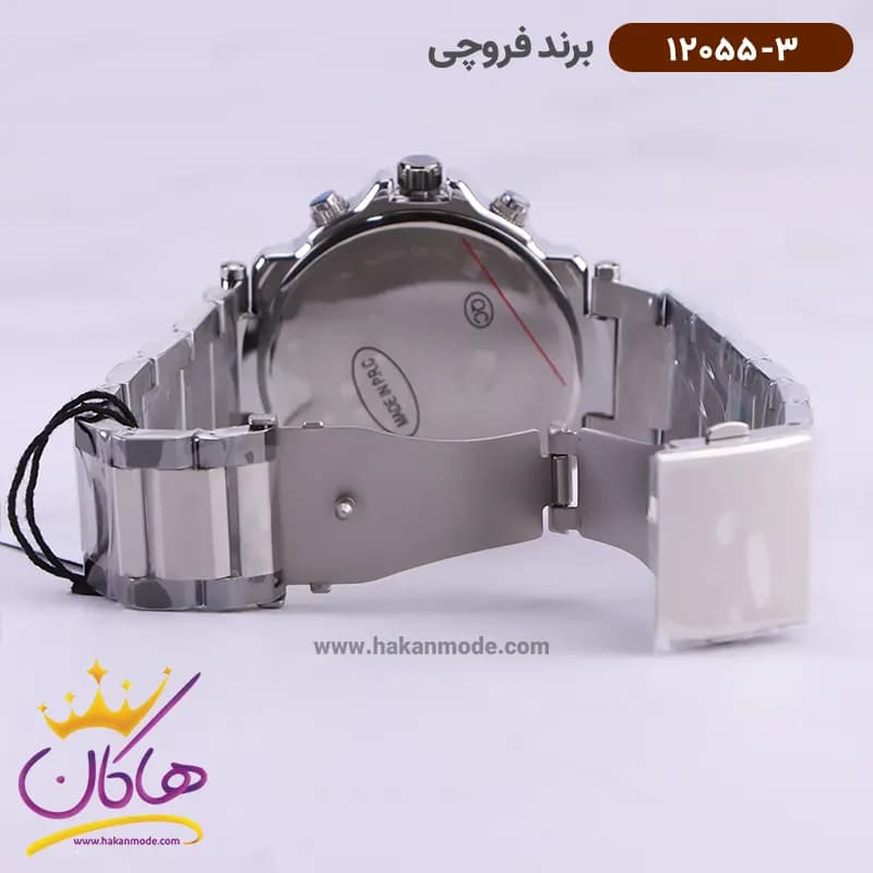 ساعت فروچی مردانه فلزی نقره ای صفحه طوسی 12055/3 — تصویر ۴