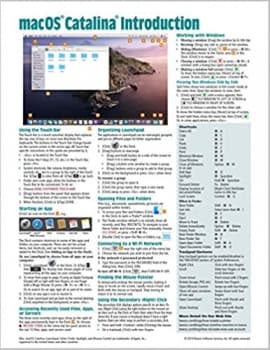 کتاب macOS Catalina Introduction Quick Reference Guide (Cheat Sheet of Instructions, Tips & Shortcuts – Laminated Guide)