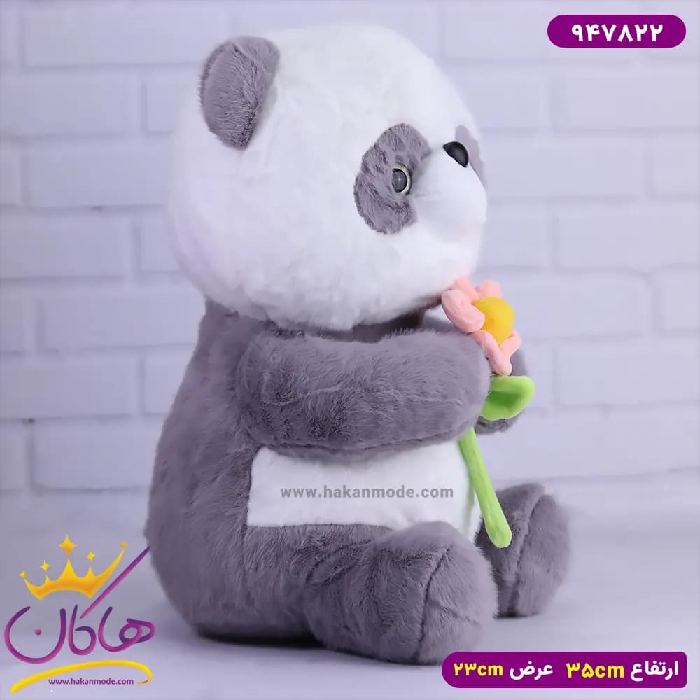 عروسک پولیشی پاندا گل به دست | 947822/2 — تصویر ۳