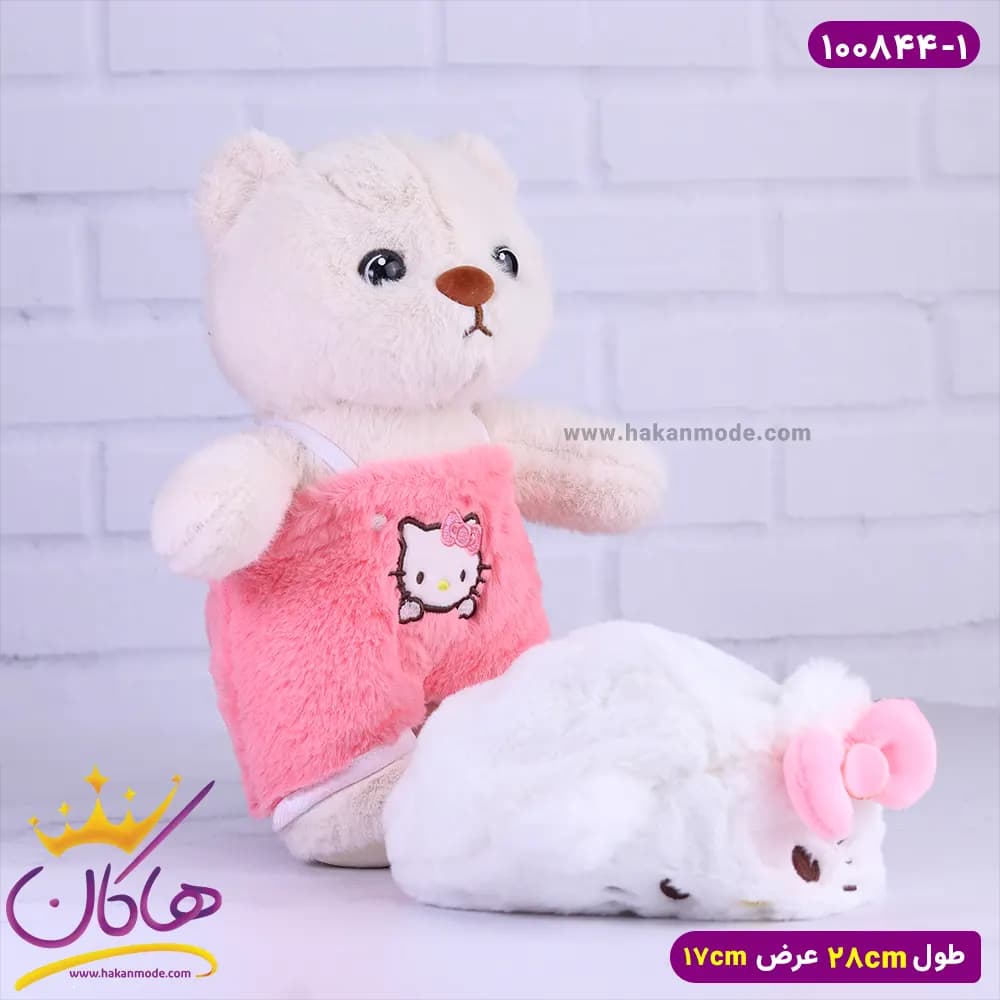 عروسک پولیشی خرس لباس کیتی | 100844/1 — تصویر ۲