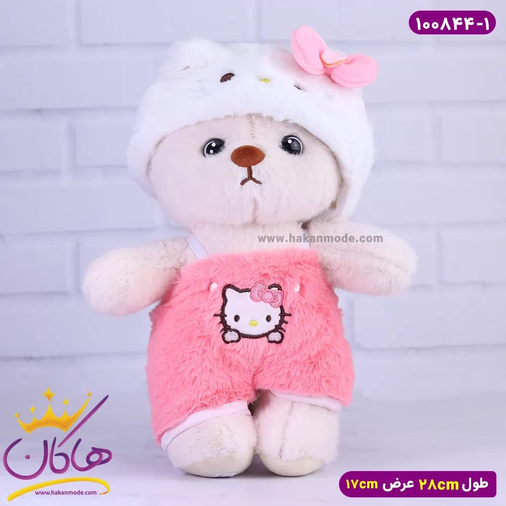 عروسک پولیشی خرس لباس کیتی | 100844/1