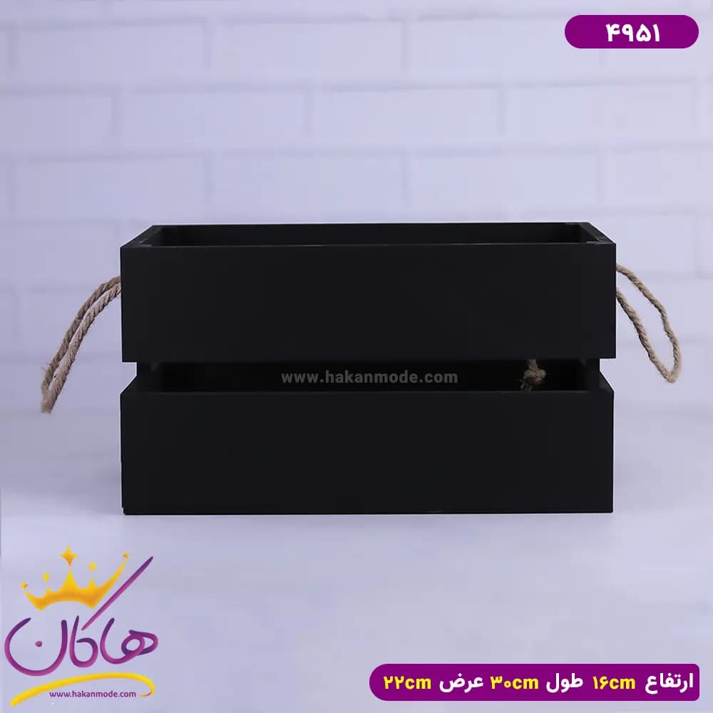 جعبه هدیه طرح صندوق چوبی | کد 4951