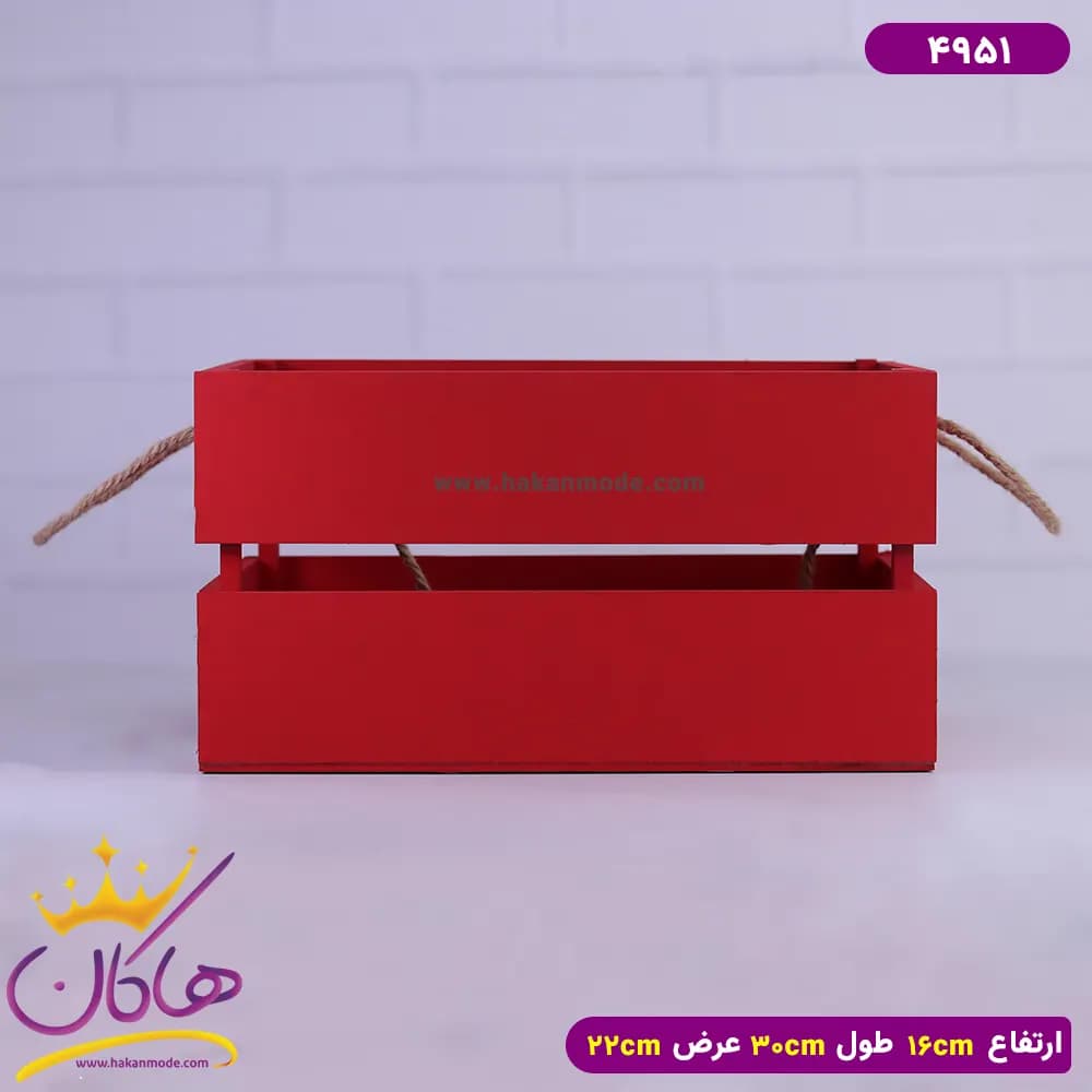 جعبه هدیه طرح صندوق چوبی | کد 4951 — تصویر ۲