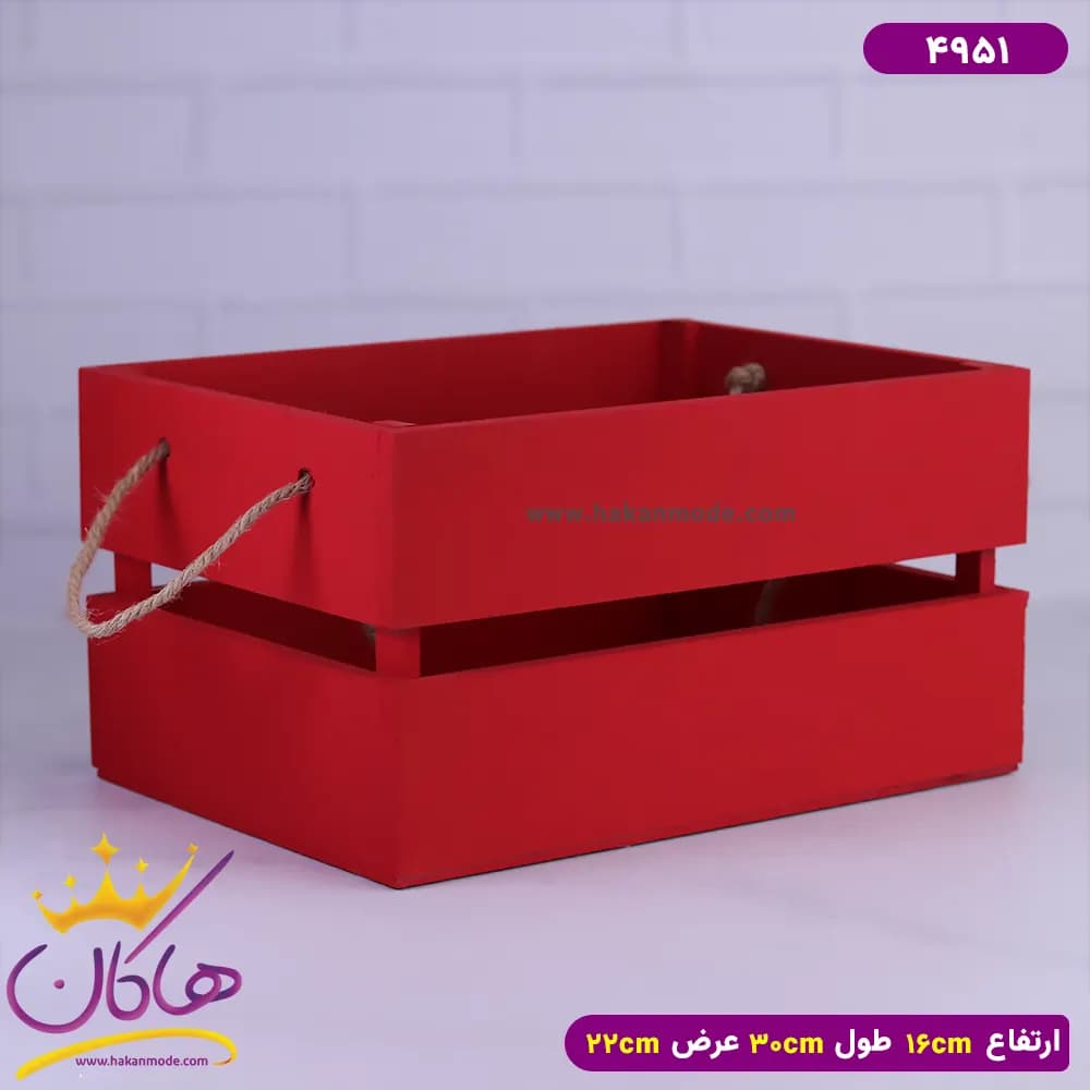 جعبه هدیه طرح صندوق چوبی | کد 4951 — تصویر ۳