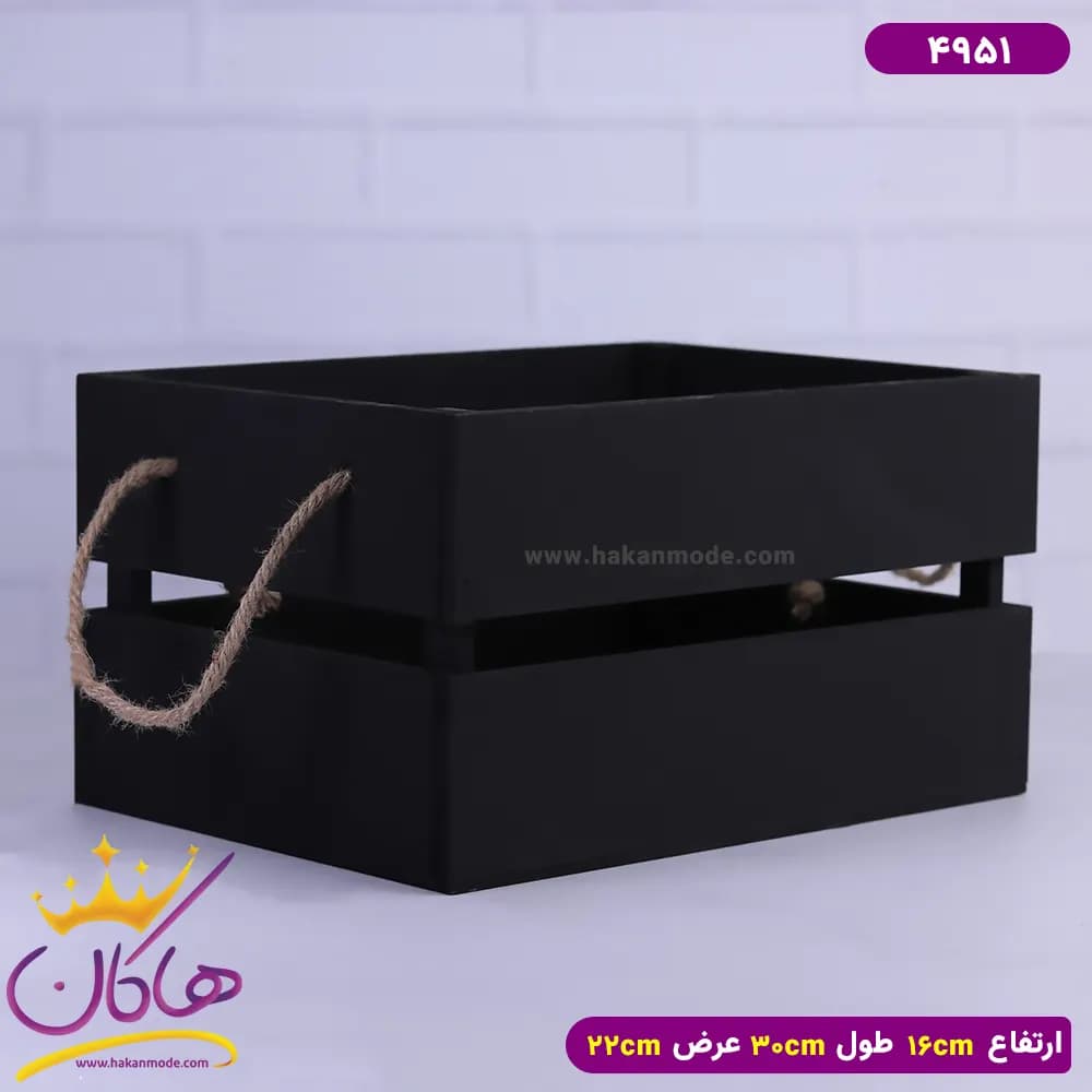 جعبه هدیه طرح صندوق چوبی | کد 4951 — تصویر ۴