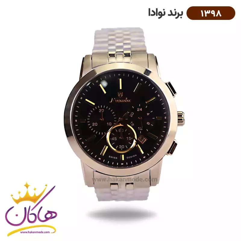 ساعت نوادا ست بند فلزی کد 1398 — تصویر ۲