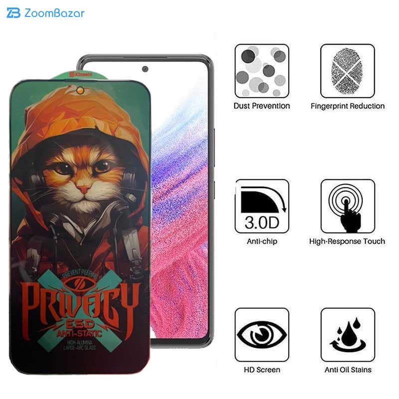 گلس اپیکوی مدل Hoodie Cat مناسب برای گوشی موبایل سامسونگ Galaxy A53 5G/A52s 5G/A52 5G/A51 — تصویر ۴