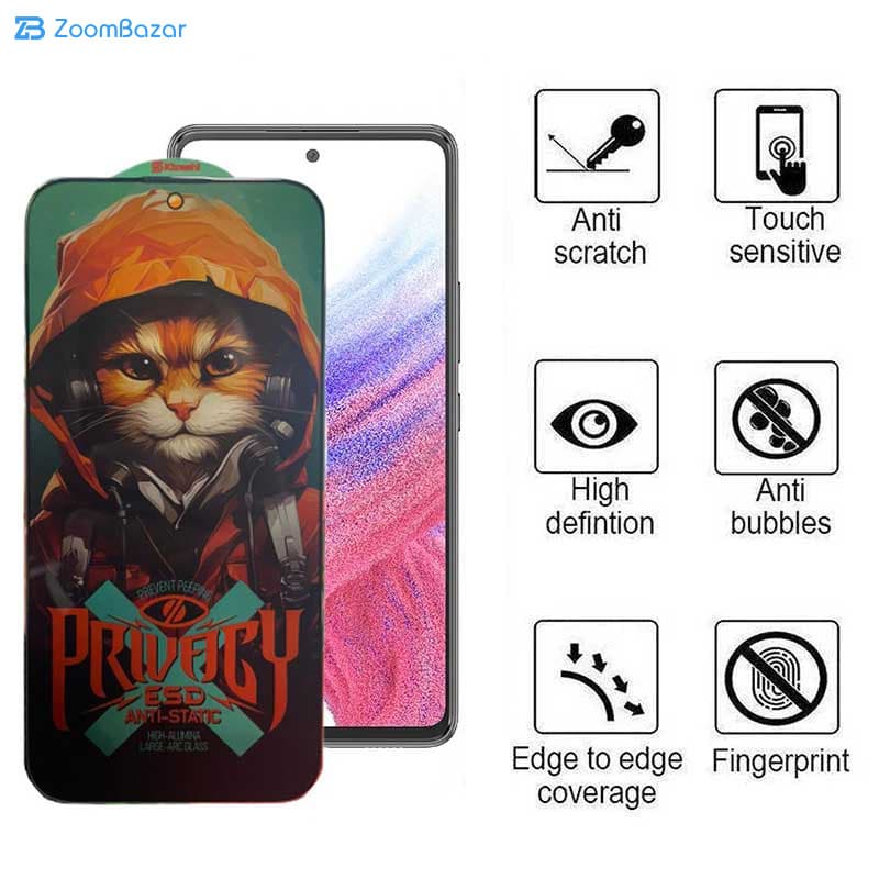 گلس اپیکوی مدل Hoodie Cat مناسب برای گوشی موبایل سامسونگ Galaxy A53 5G/A52s 5G/A52 5G/A51 — تصویر ۶