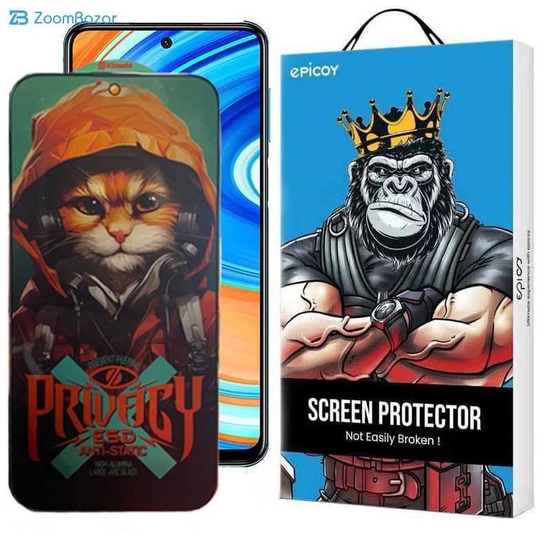 گلس پرایوسی اپیکوی مدل Privacy Hoodie Cat مناسب برای گوشی موبایل شیائومی Redmi Note 9 Pro Max / Note 9 Pro 5G /Note 9 Pro 4G (India)/ Note 9 Pro 4G (Global) /Note 9S — تصویر ۲