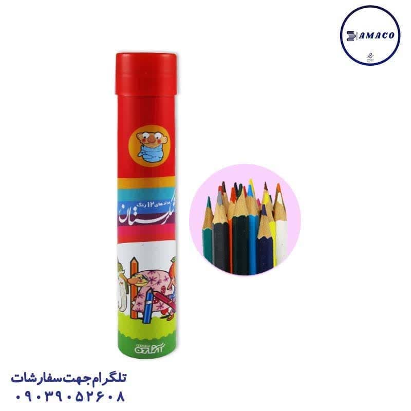 شکرستان – مداد رنگی 12 استوانه *