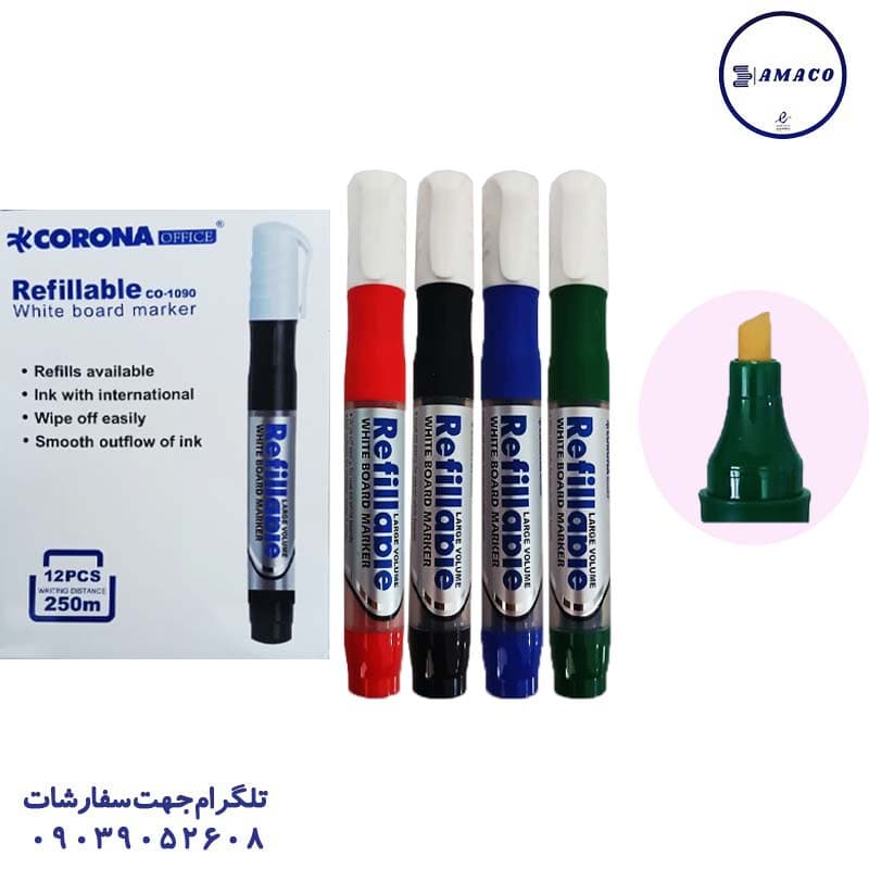 کرونا – ماژیک وایت برد کپسولی سر تخت کد 1090