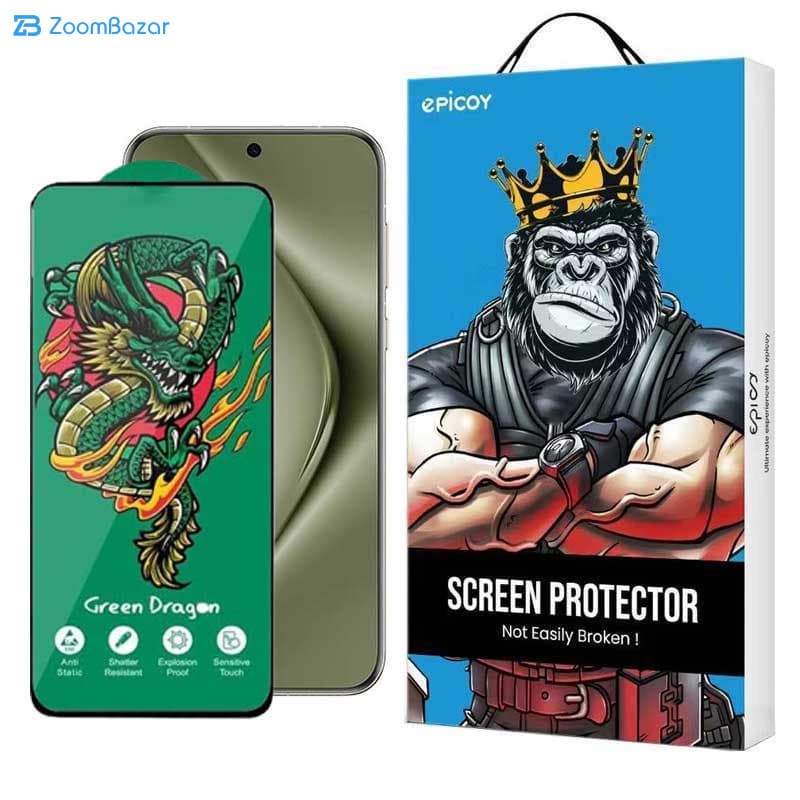گلس اپیکوی مدل Green Dragon ExplosionProof مناسب برای گوشی موبایل هوآوی Pura 70 Pro/ Pura 70 Ultra / Nova 12S/ Nova 12i — تصویر ۲