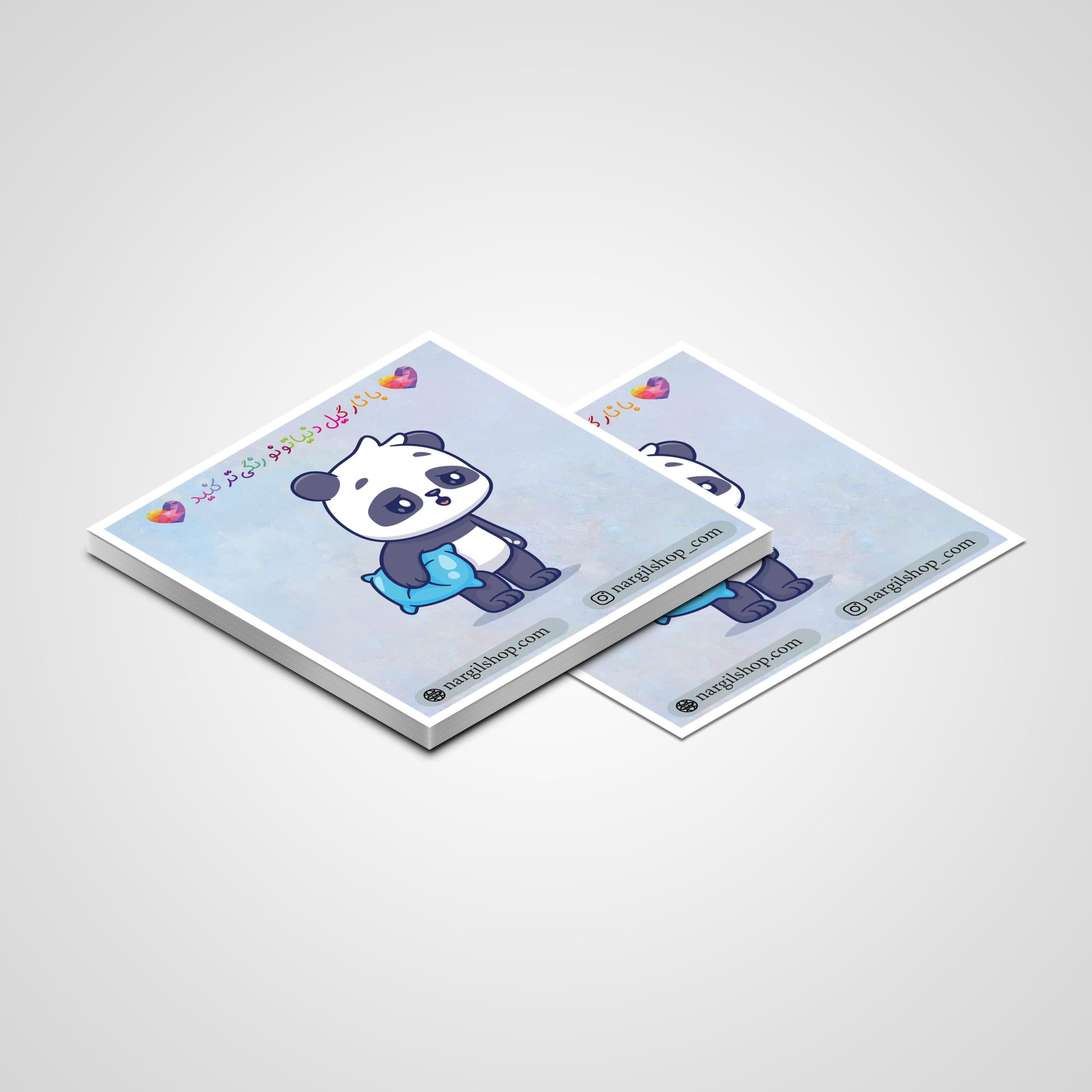 استیکر پاندا خوابالو گوگولی 02 | The cute sleepy panda sticker 02 — تصویر ۲
