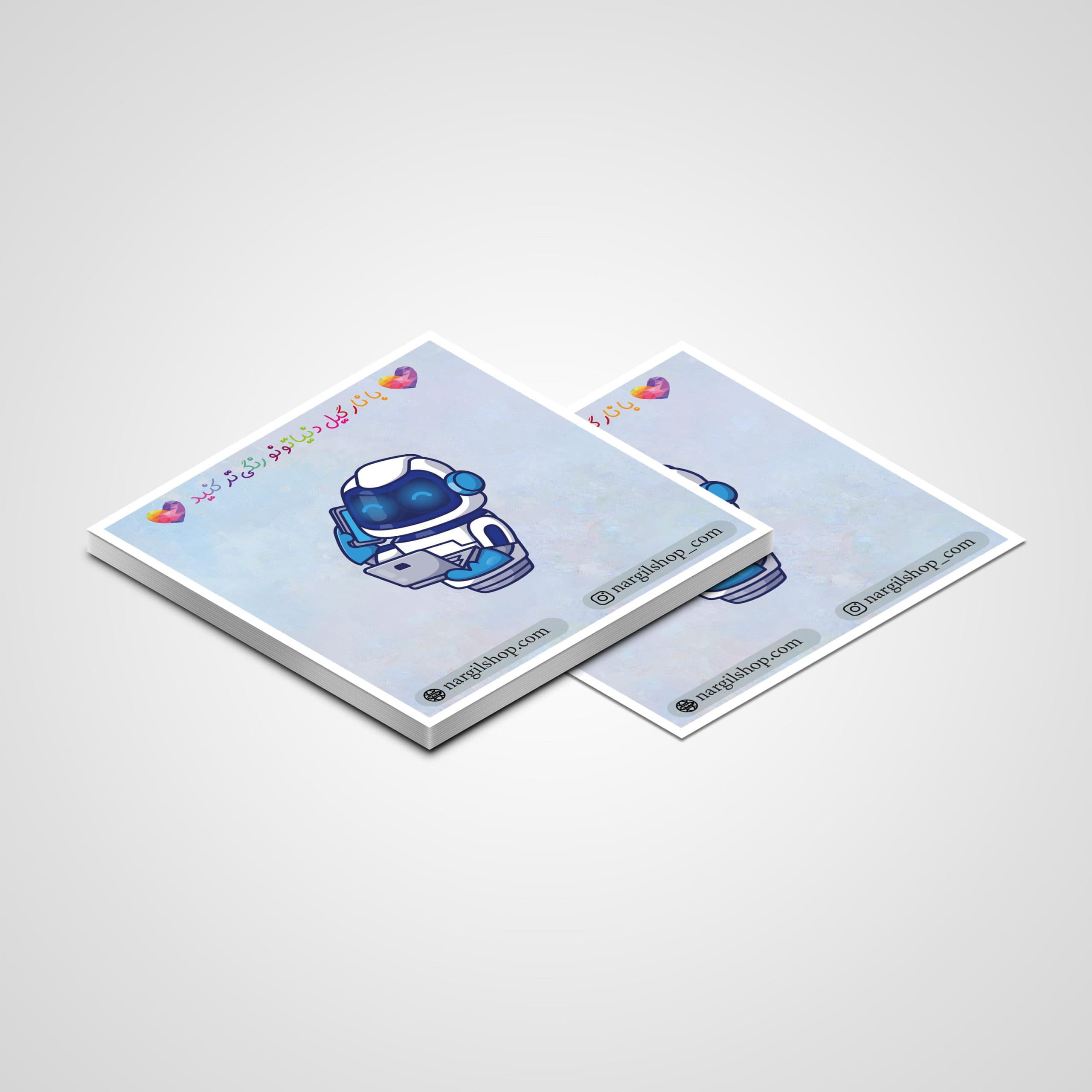 استیکر ربات گوگولی 01 | The cute robot sticker 01 — تصویر ۲