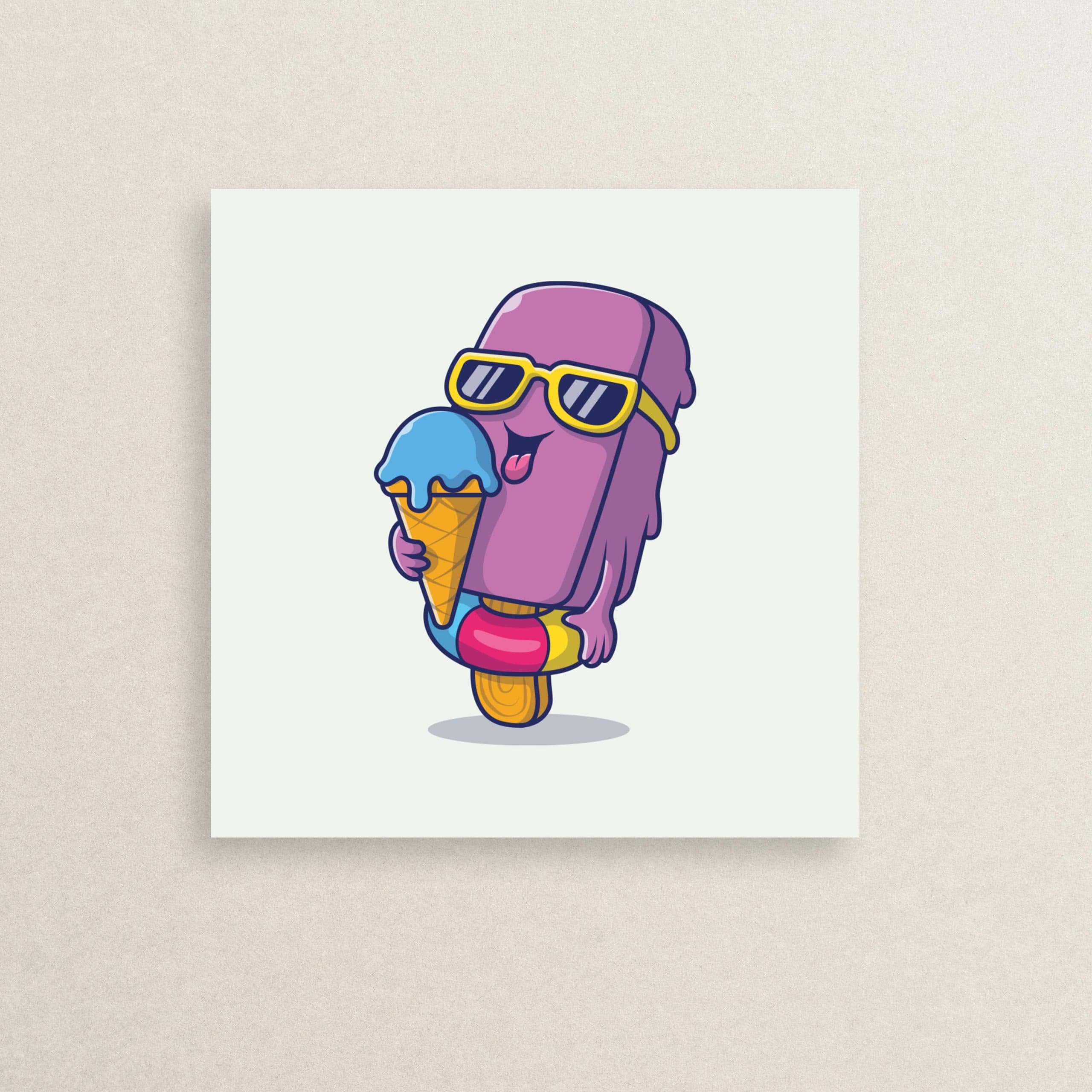 استیکر بستنی گوگولی 01 | The cute Ice cream sticker 01