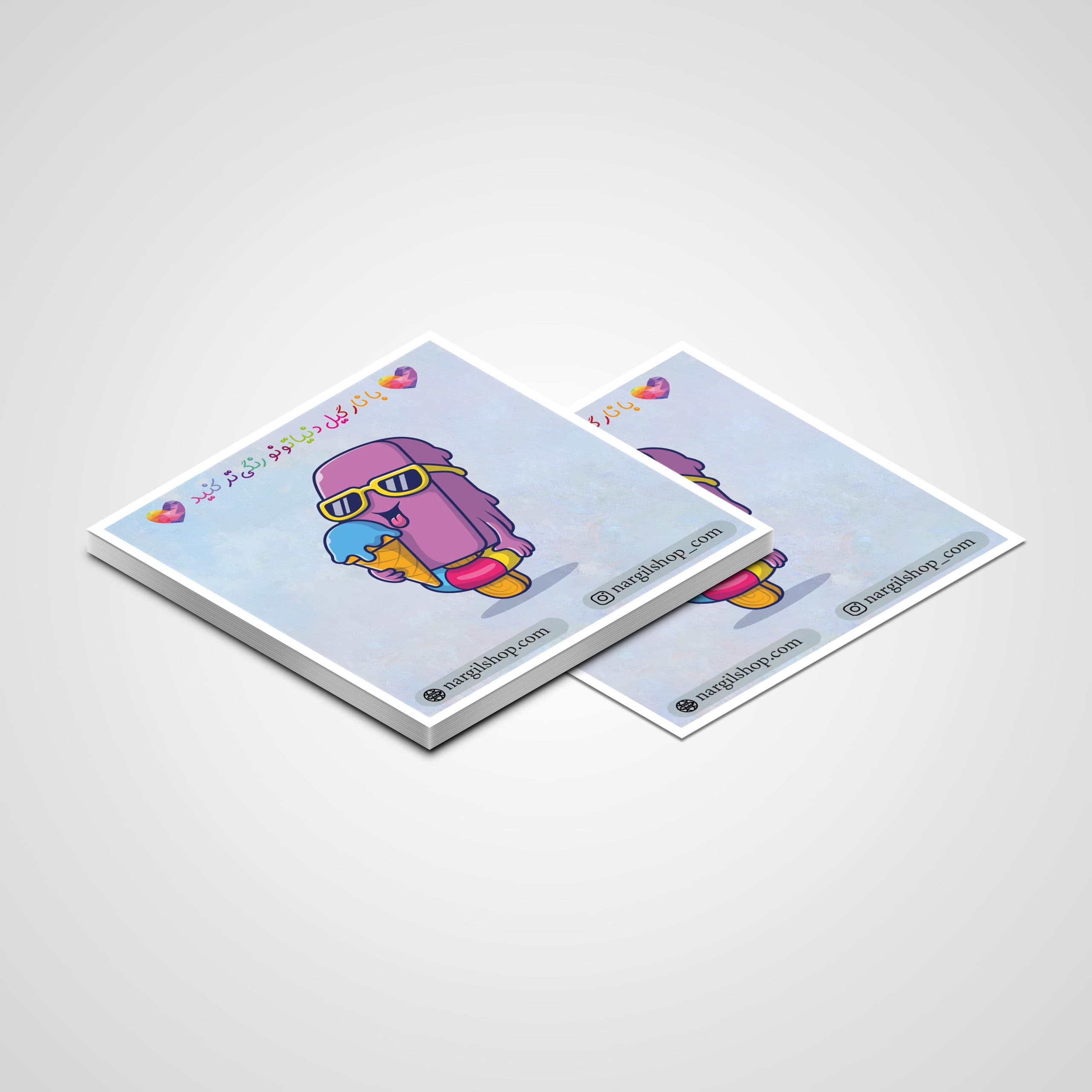 استیکر بستنی گوگولی 01 | The cute Ice cream sticker 01 — تصویر ۲