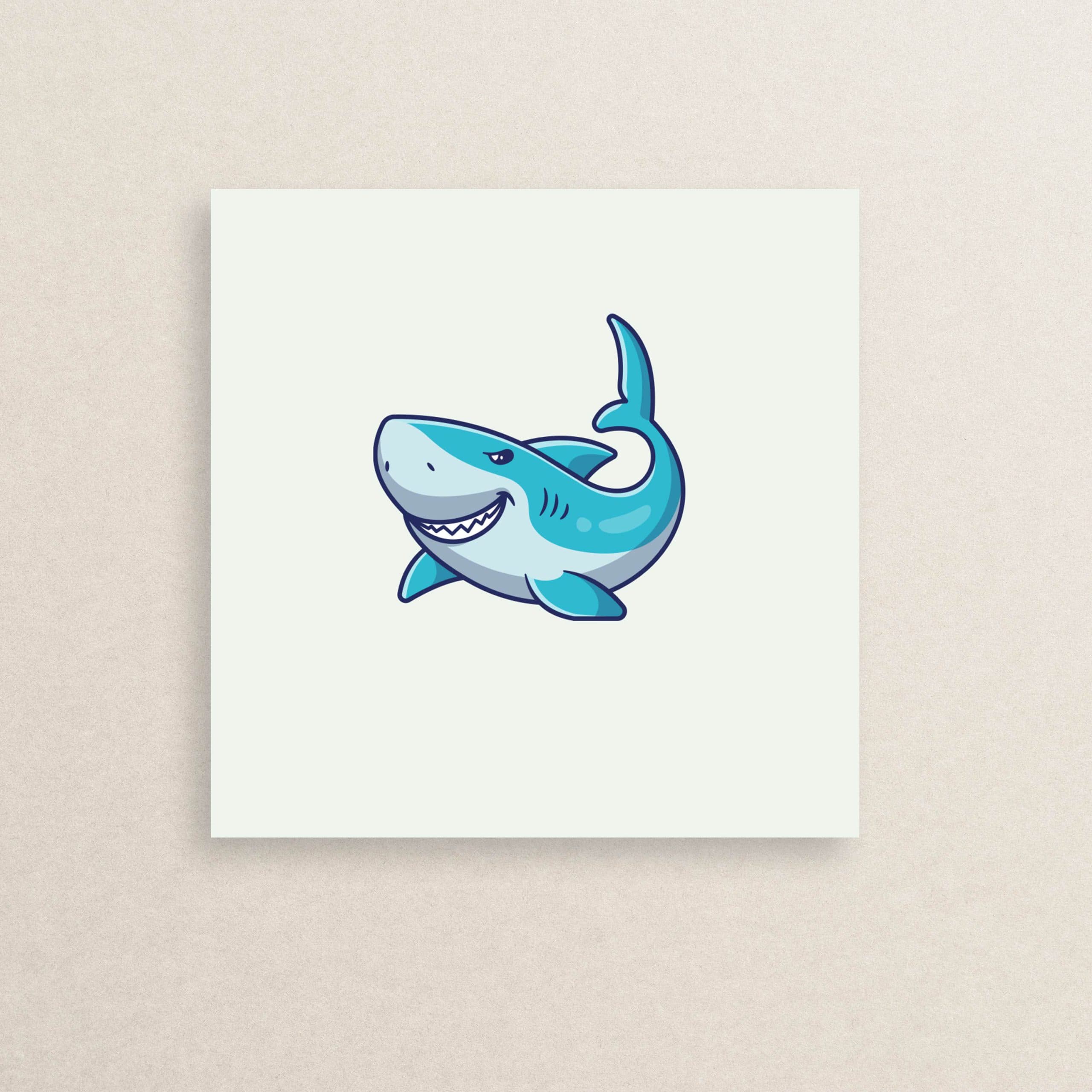 استیکر کوسه گوگولی 02 | The cute shark sticker 02