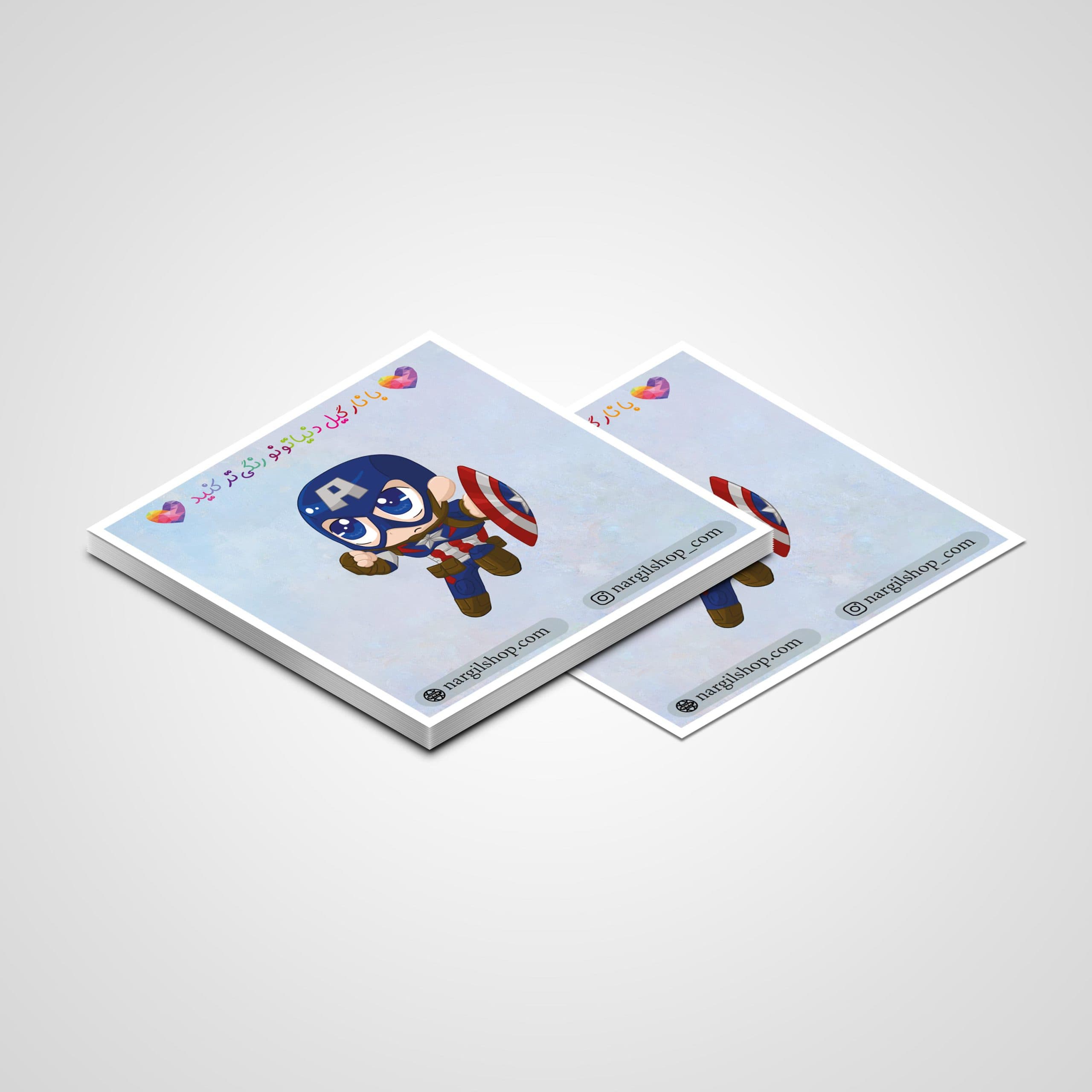 استیکر کاپیتان آمریکا مارول 04 | Marvel Captain America sticker 04 — تصویر ۲