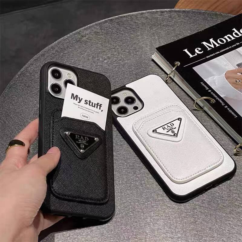 قاب جاکارتی چرم کبریتی Prada — تصویر ۲