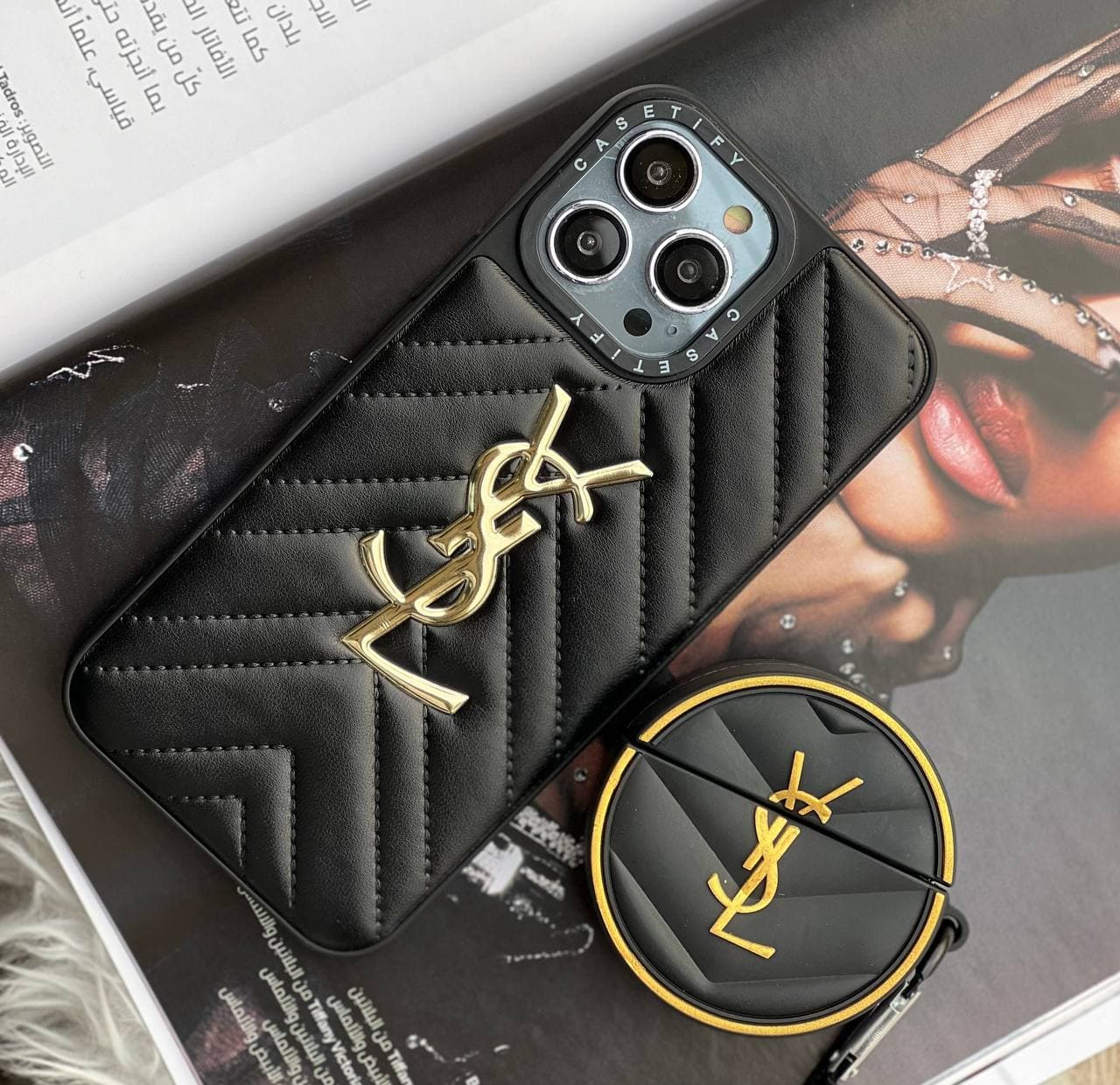 قاب پافر YSL چرمی — تصویر ۴