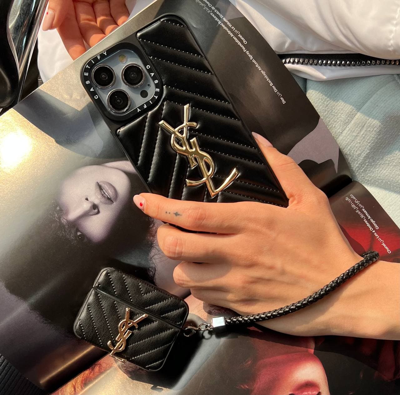 قاب پافر YSL چرمی — تصویر ۲