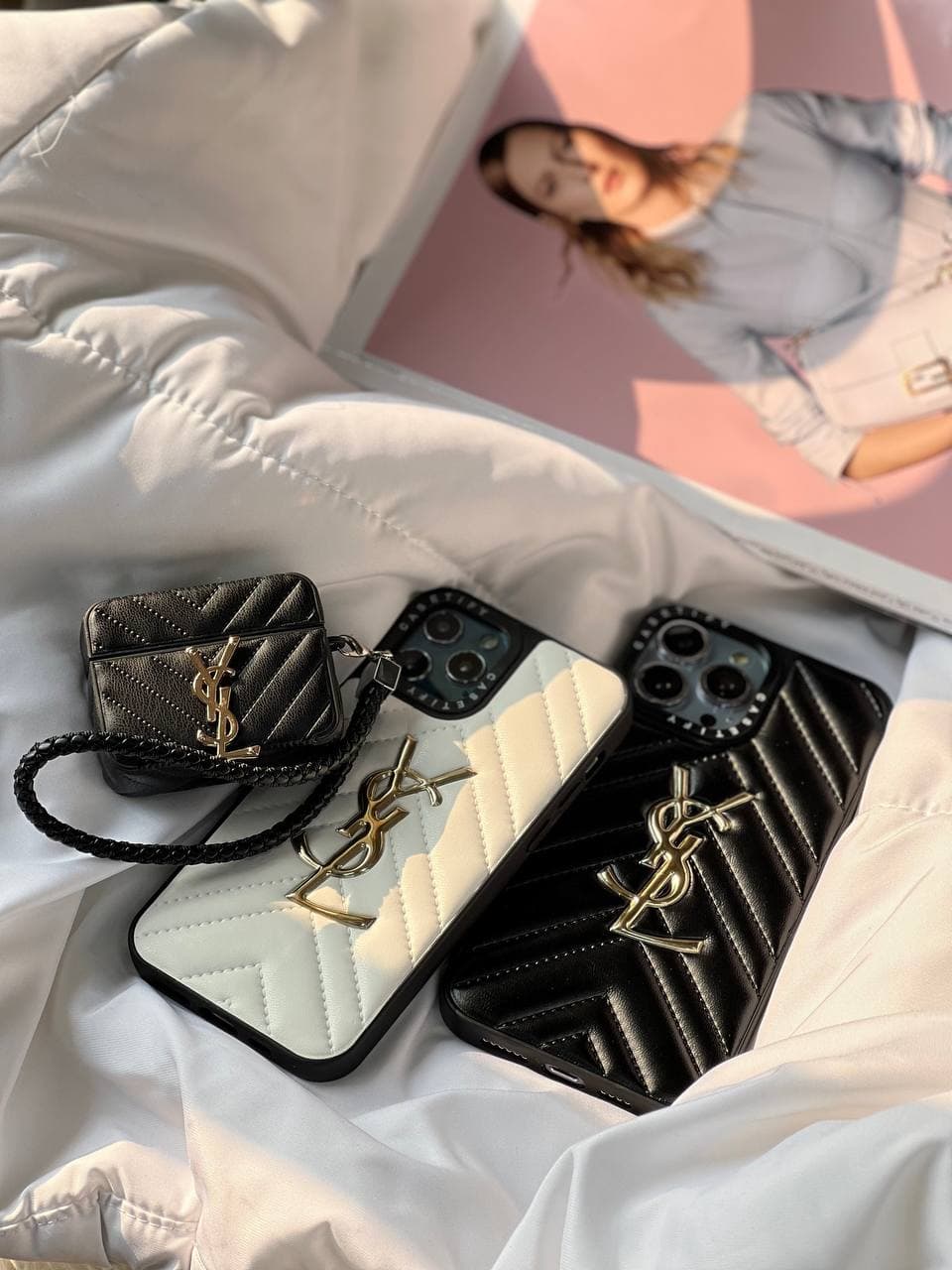 قاب پافر YSL چرمی — تصویر ۳