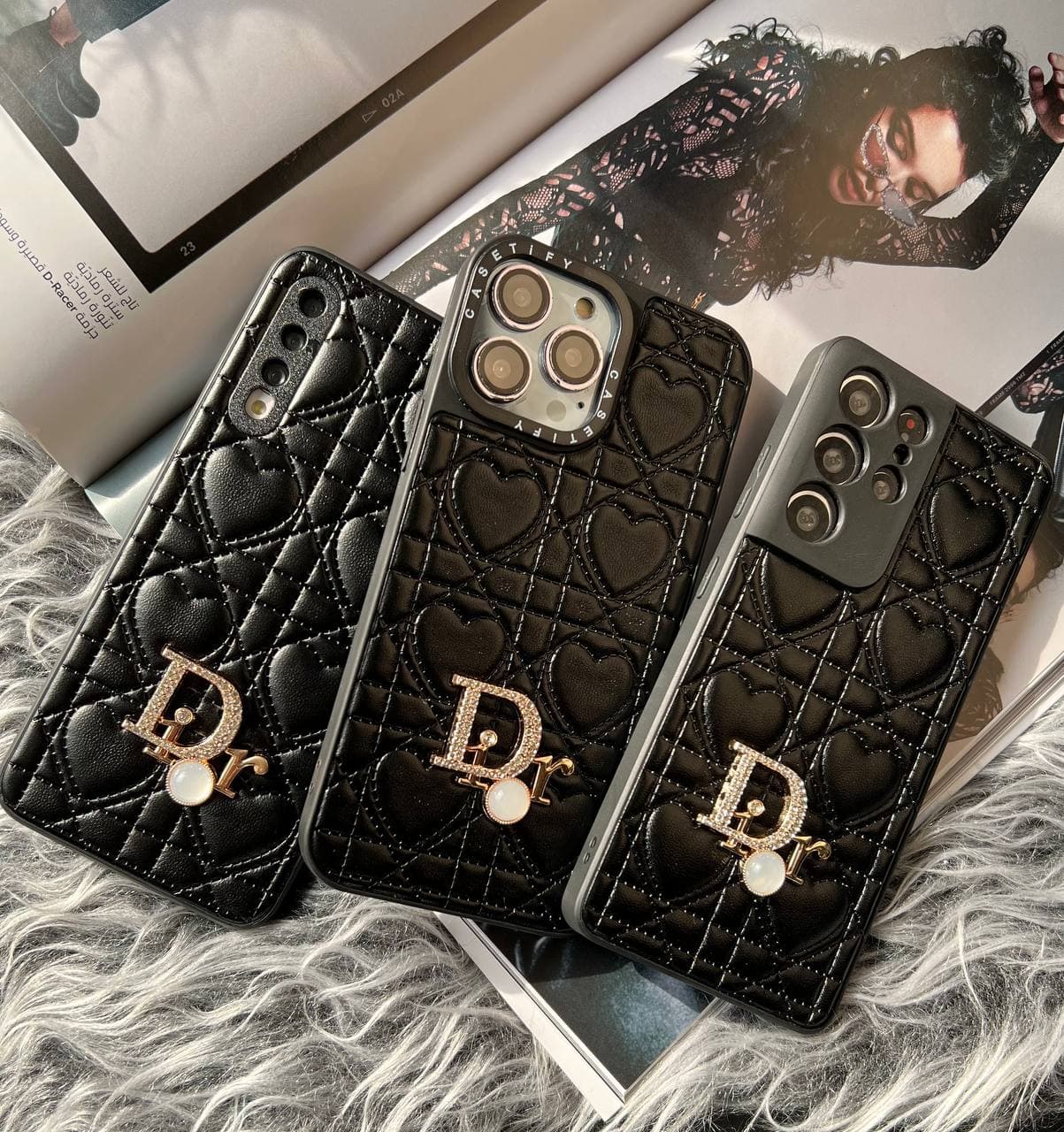 قاب دیور چرمی Dior قلبی(آیفون سامسونگ شیائومی) — تصویر ۵