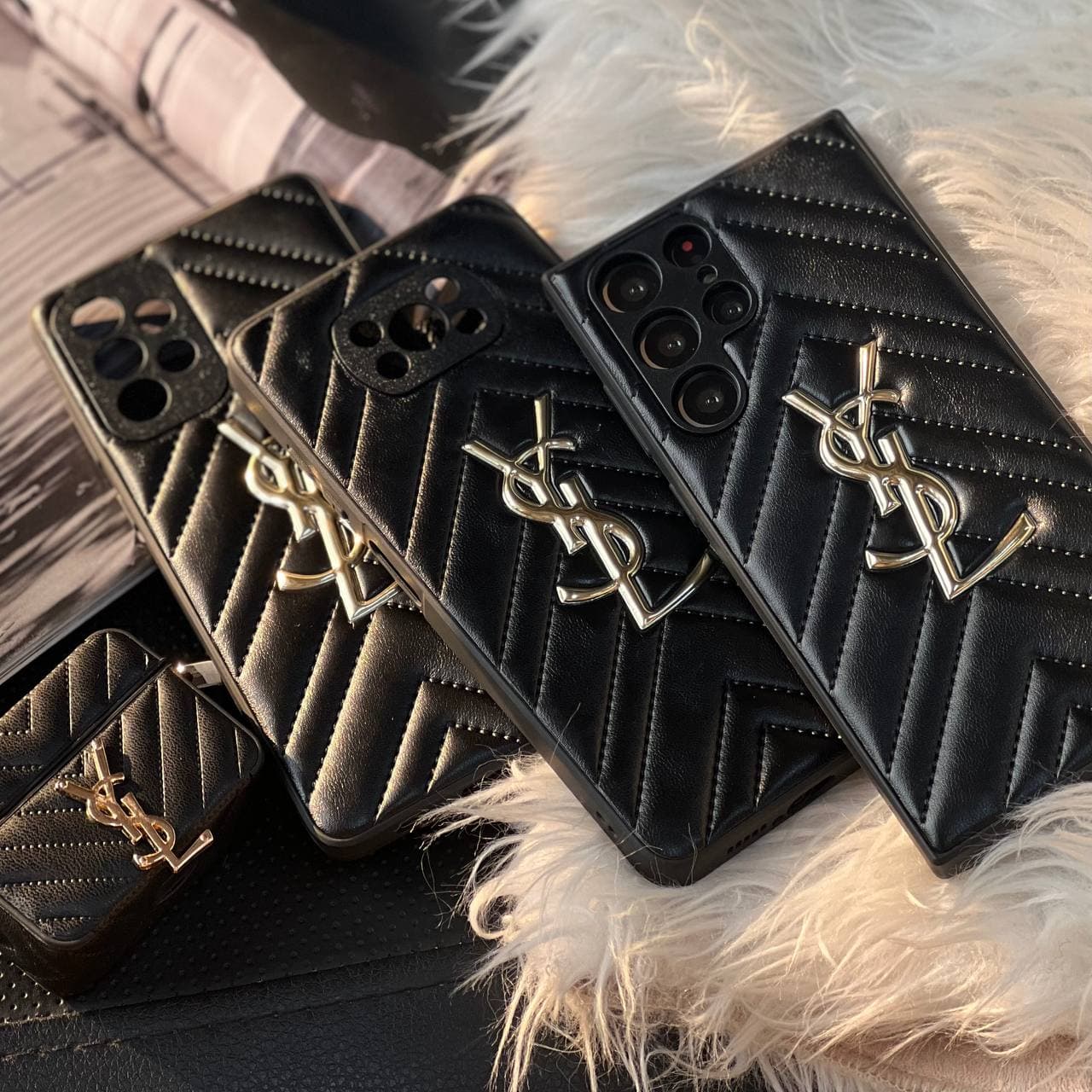 قاب YSL پافر مشکی(سامسونگ شیائومی) — تصویر ۳