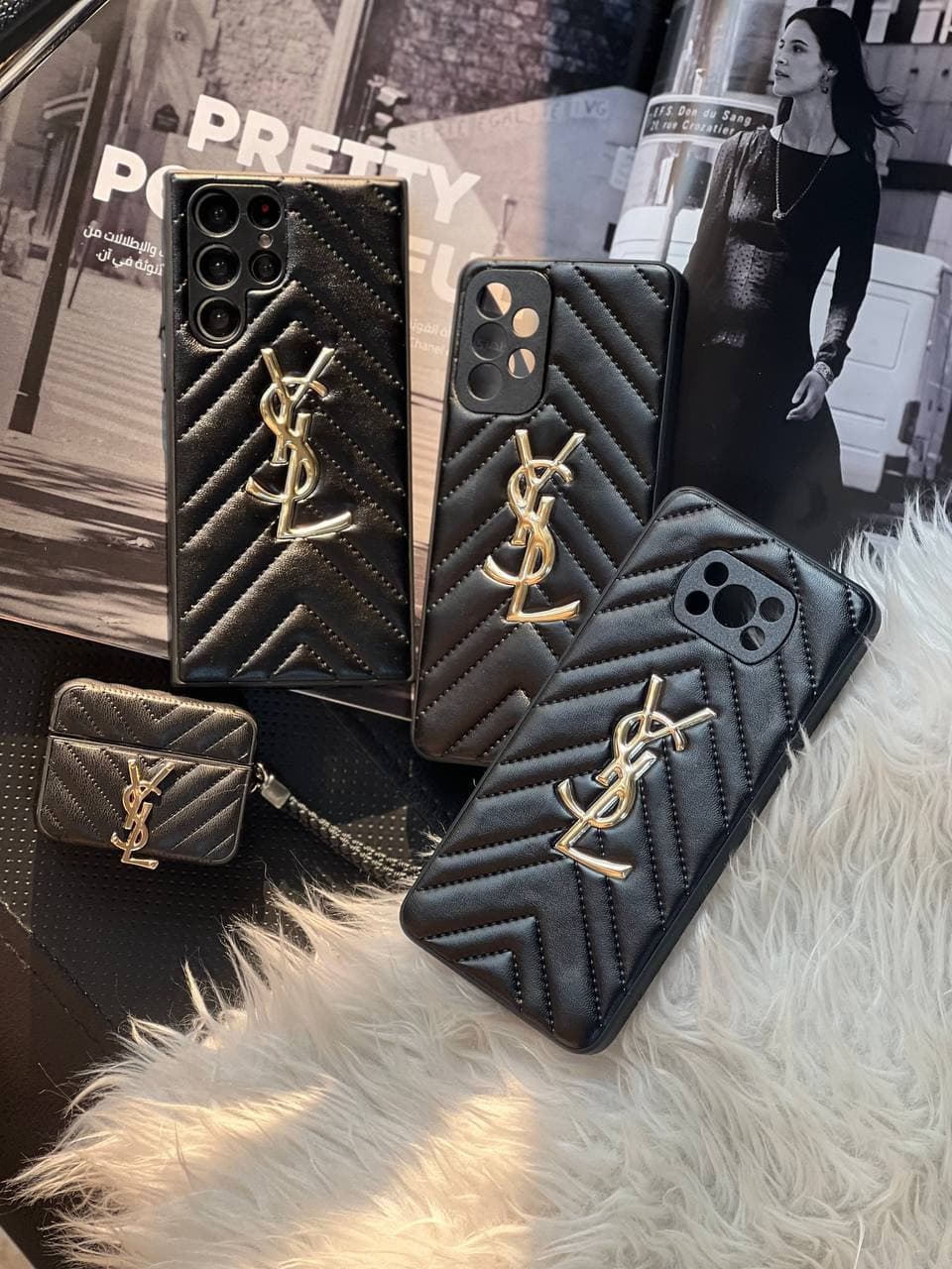 قاب YSL پافر مشکی(سامسونگ شیائومی) — تصویر ۵