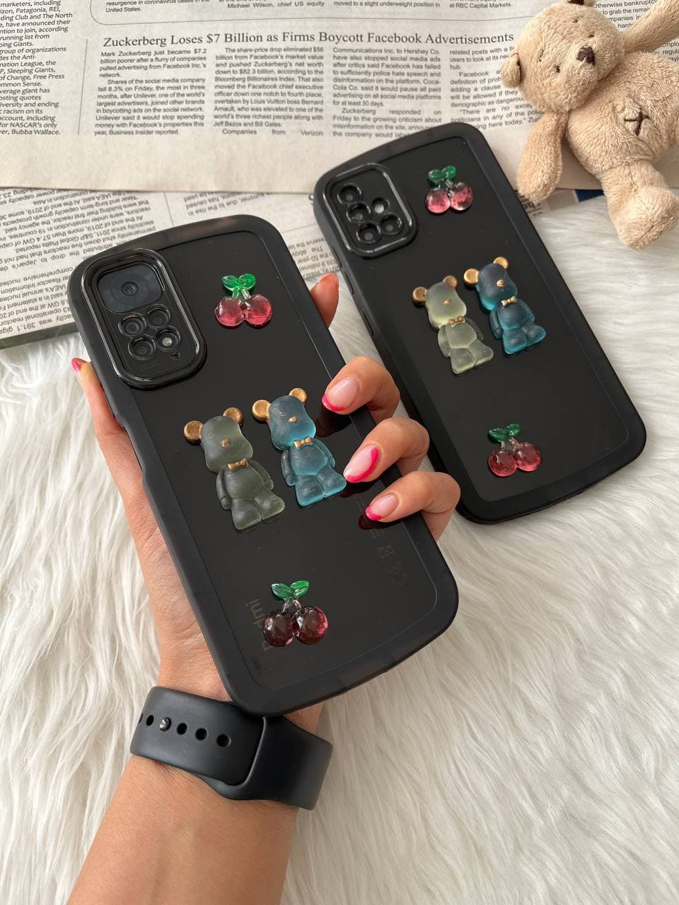 قاب خرس و گیلاس یخی (آیفون سامسونگ شیائومی)