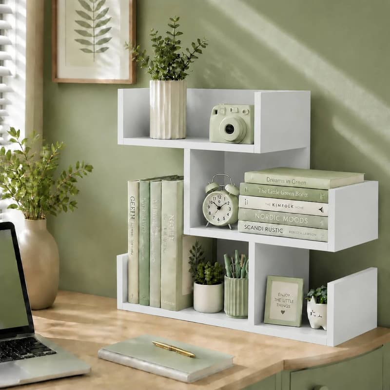 کتابخانه رومیزی سه طبقه سیماژ مدل CZ1014 مبلمان اورلین مدل 964524 — تصویر ۳