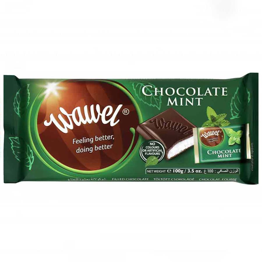 شکلات تخته ای واول اصل ،نعنایی ،100 گرم (Wawel Chocolate Mint)