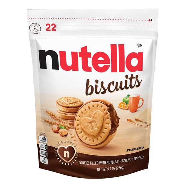 بیسکوئیت کوکی شکلاتی نوتلا اصل پاکت 304 گرمی (Nutella Biscuits)