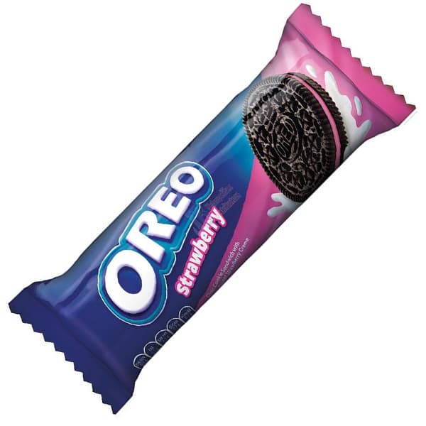 بیسکوئیت کوکی ساندویچی کرمدار اورئو توت فرنگی 133 گرمی (Oreo Cookies Strawberry)